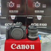 CAMERA CANON EOS R100 + LENTE DO KIT | SEMINOVA