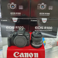 CAMERA CANON EOS R100 + LENTE DO KIT | SEMINOVA